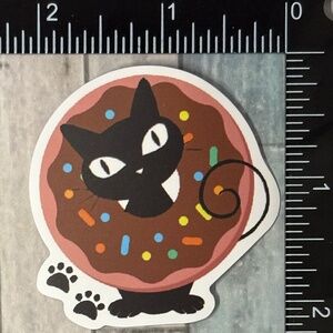🌀10/$10🌀 Black Cat Reusable Waterproof Vinyl Sticker Decal